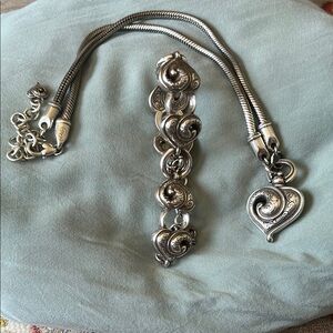 Brighton Elegant Silver Heart Jewelry Set